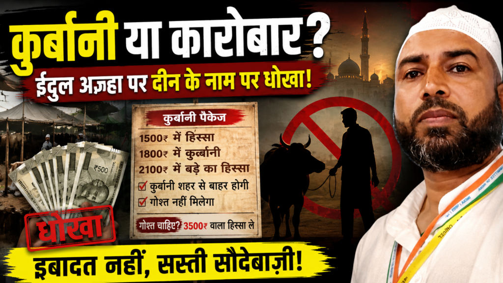 ईदुल अज़्हा देता है अल्लाह से मोहब्बत का पैगाम, लेकिन कुर्बानी के नाम पर कुछ मुसलमानों को लूटा जा रहा है।